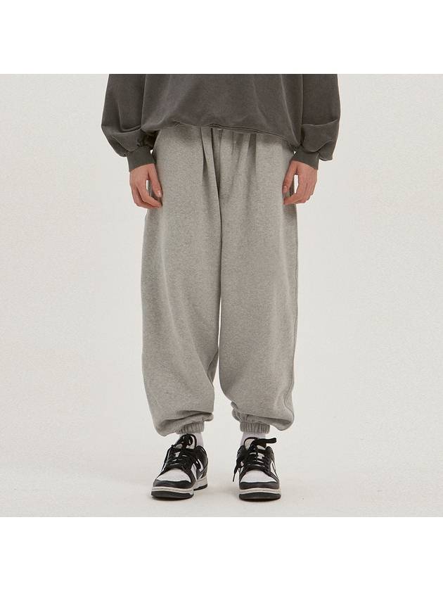 One-tuck jogger sweatpantsgray - MOO - BALAAN 1