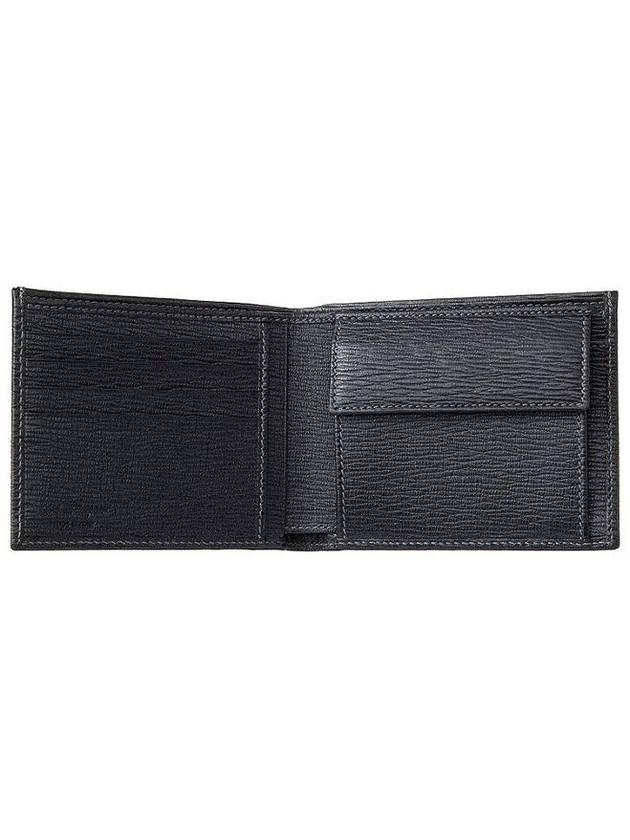 Logo Leather Half Wallet Black - SALVATORE FERRAGAMO - BALAAN 4