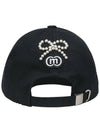 Women’s Pearl Stud Symbol Logo Soft Type Black Ball Cap DO9242AC17 - DOYOUKNOWMC GOLF WEAR - BALAAN 2