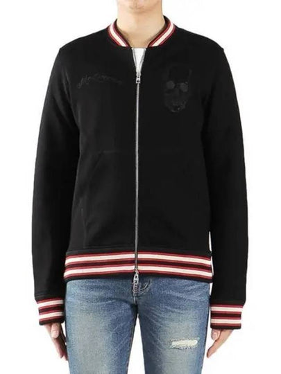 Skull Logo Bomber Jacket Black - ALEXANDER MCQUEEN - BALAAN 2