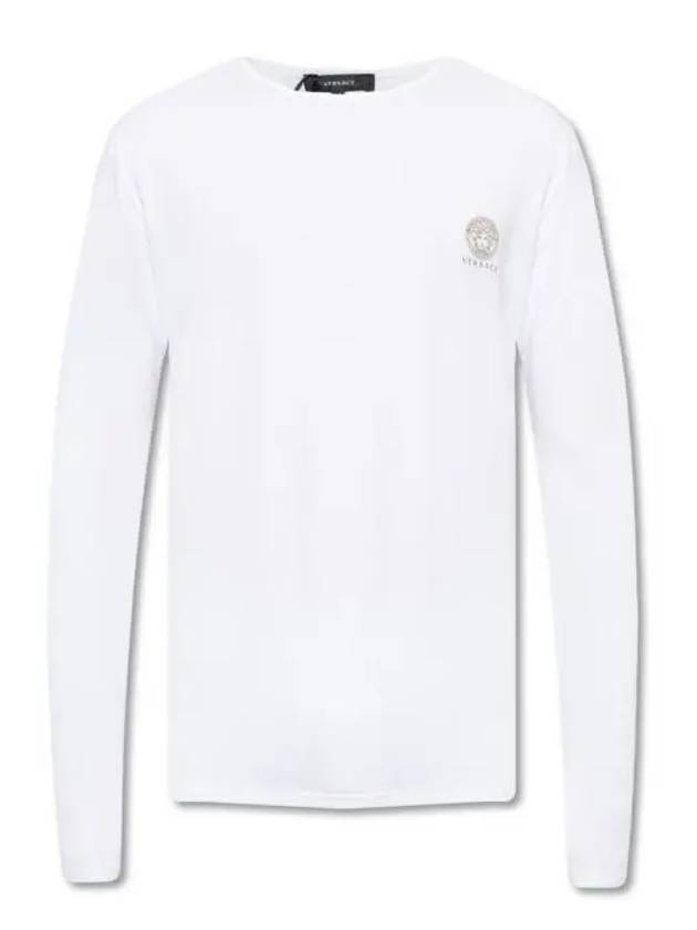 Medusa Logo Print Long Sleeve T-Shirt White - VERSACE - BALAAN 4