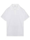 Men's Monogram Cotton Short Sleeve Polo Shirt White - SAINT LAURENT - BALAAN 2