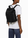 Toile Iconographe String Backpack Black - VALENTINO - BALAAN 3