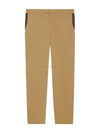 Web Detail Angle Straight Pants Camel - GUCCI - BALAAN 2