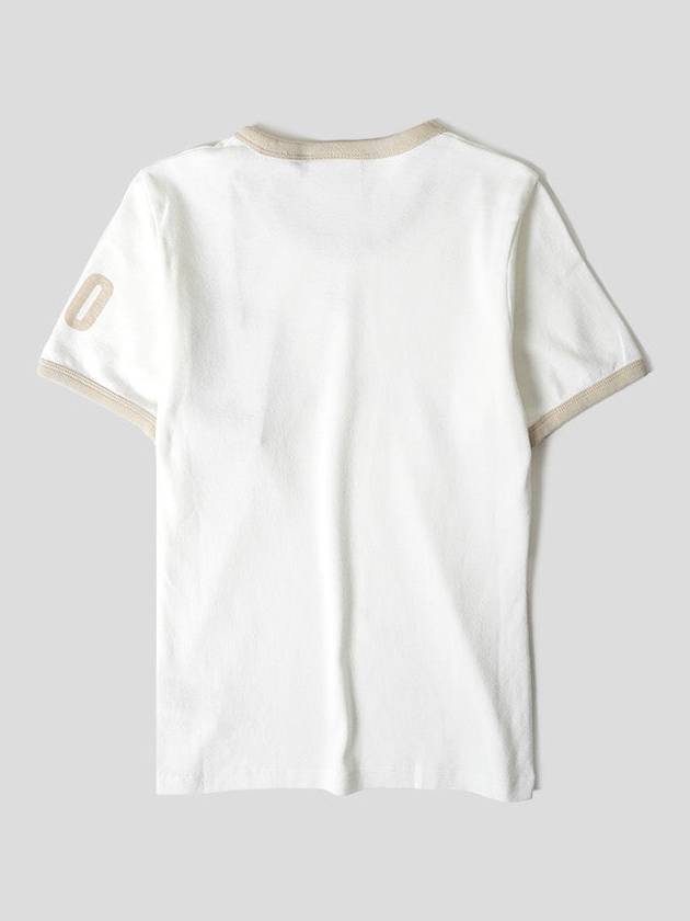 Logo Print Short Sleeve T-shirt White - COURREGES - BALAAN 3