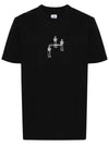 30/1 Jersey Relaxed Graphic Short Sleeve T-Shirt Black - CP COMPANY - BALAAN 2