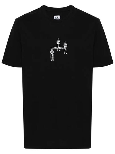 30/1 Jersey Relaxed Graphic Short Sleeve T-Shirt Black - CP COMPANY - BALAAN 2