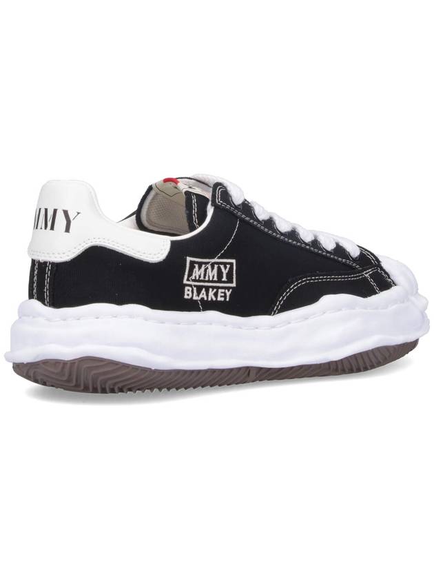 Blakey OG Sole Canvas Low Top Sneakers Black White - MAISON MIHARA YASUHIRO - BALAAN 5