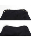 Banfy Button Shoulder Wool Knit Top Black - MAX MARA - BALAAN 4