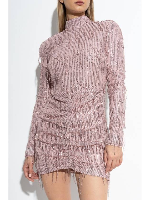 ROTATE Dress With Fringes And Shimmering Sequins, Women's, Pink - ROTATE - BALAAN 3