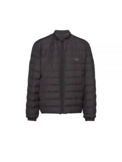 Triangle Logo Down Padded Jacket Black - PRADA - BALAAN 2