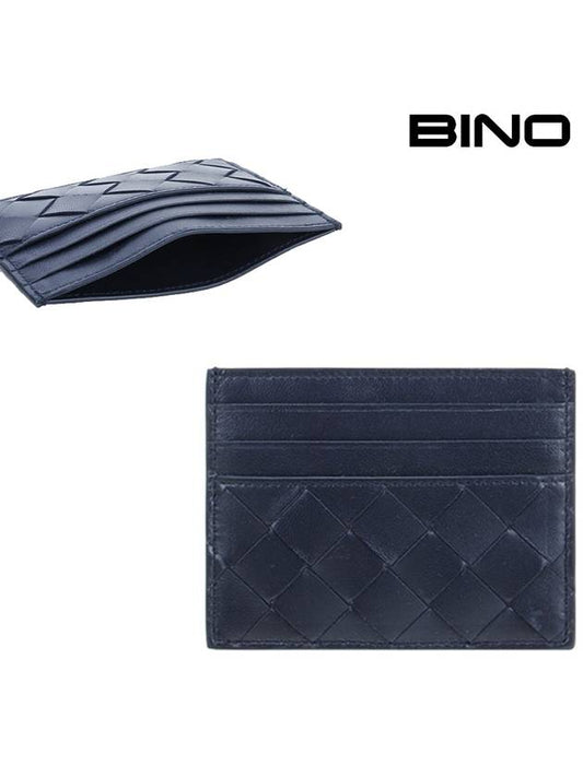 Intrecciato Leather Card Wallet Ink - BOTTEGA VENETA - BALAAN 2