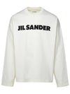 Logo Print Cotton Long Sleeve T-Shirt White - JIL SANDER - BALAAN 1