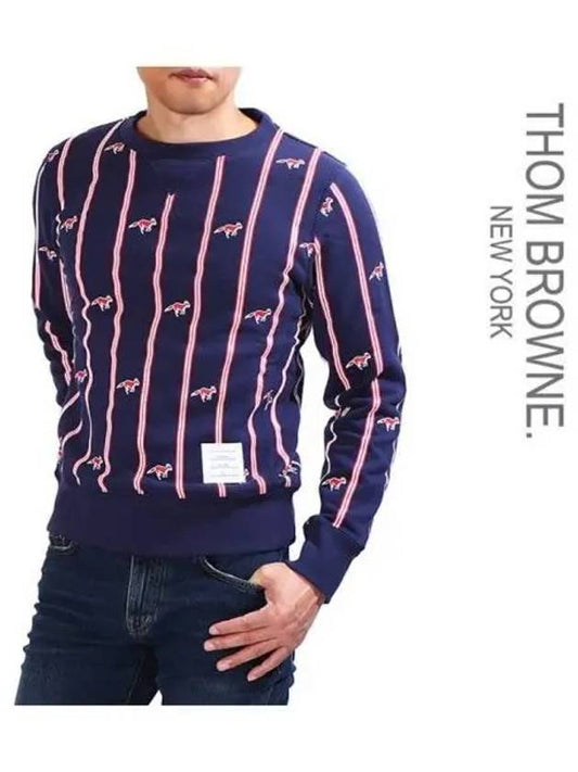 MJT006PK6306 Checked sweatshirt 271402 - THOM BROWNE - BALAAN 1