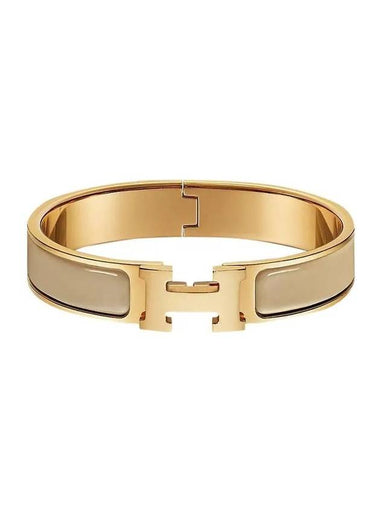 Clic H Bracelet Gold Marron Glace - HERMES - BALAAN 1