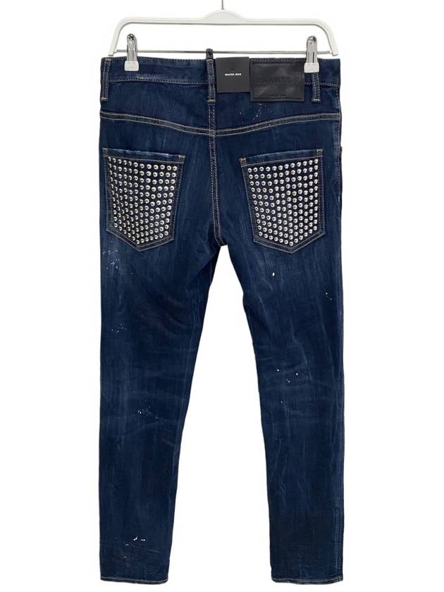 Pocket Stud Skater Straight Jeans Blue - DSQUARED2 - BALAAN 6