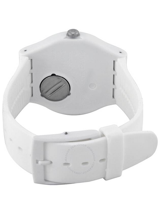 Swatch White Lacquered White Silicone Unisex Watch SUOW100 - SWATCH - BALAAN 3