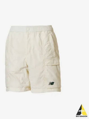 Uni NBSC 4 5 Woven Shorts 64 Cream - NEW BALANCE - BALAAN 1