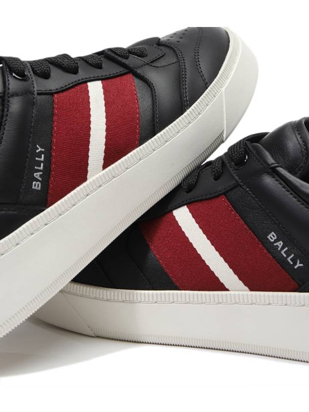 Raise Leather Low Top Sneakers Black - BALLY - BALAAN 8