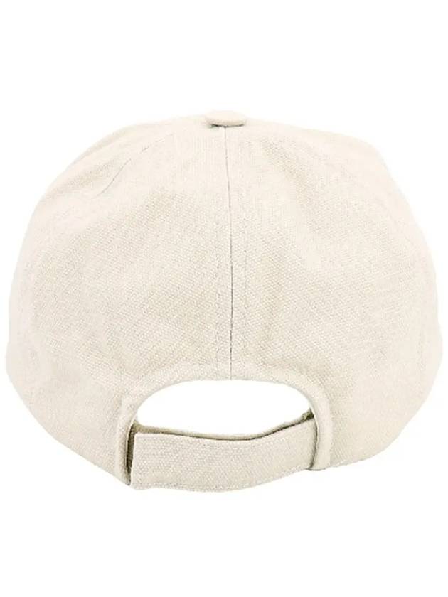 Tyron Logo Cotton Ball Cap Ecru - ISABEL MARANT - BALAAN 4