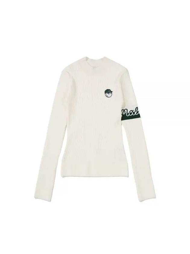 sleeve logo point basic knit IVORY WOMAN M3322PKT14IVY - MALBON GOLF - BALAAN 1