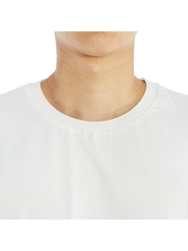 Men's Side Slit Relaxed Short Sleeve T-Shirt White - THOM BROWNE - BALAAN 7