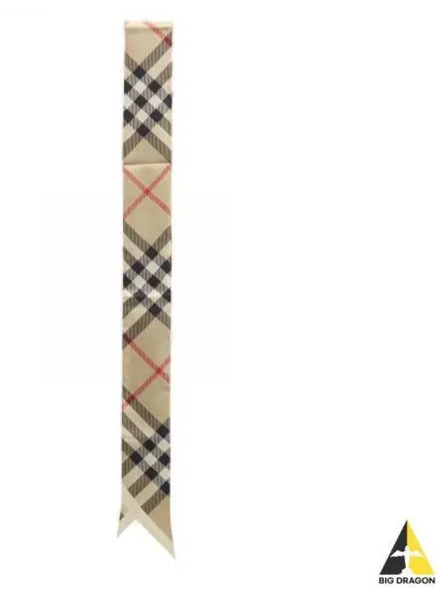 Skinny Check Silk Scarf Archive Beige - BURBERRY - BALAAN 2