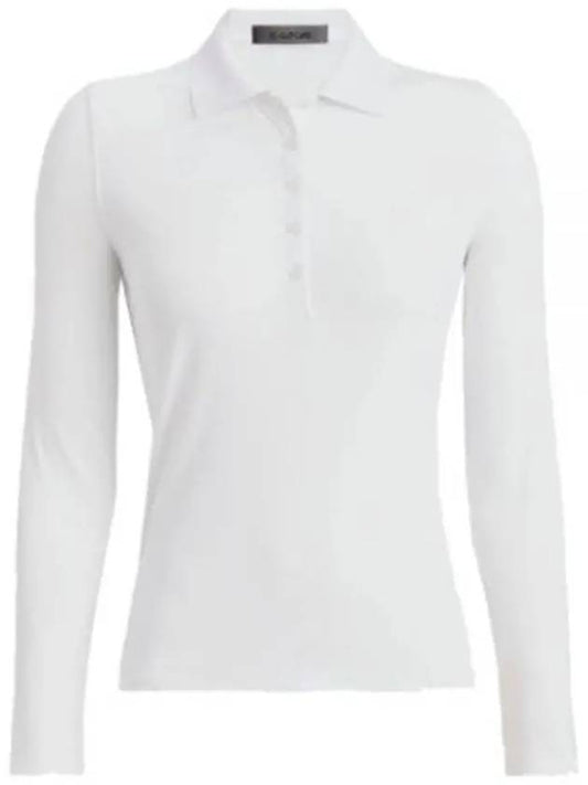 Women s Rib Tech Nylon Long Sleeve Polo GLP000031 SNO - G/FORE - BALAAN 1