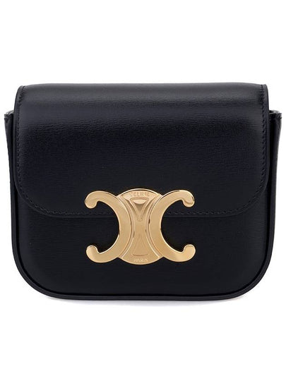 Triomphe Small Shiny Calfskin Cross Bag Black - CELINE - BALAAN 2