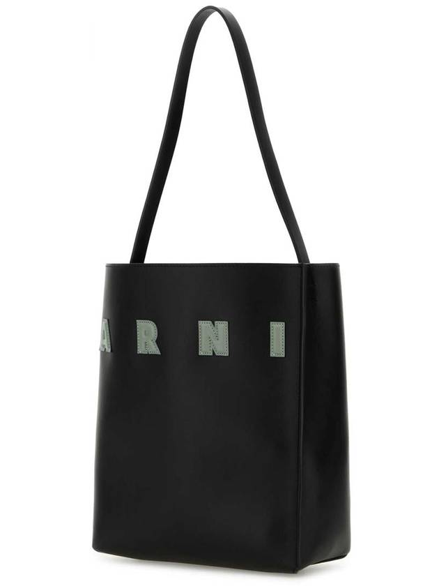 Museo Logo Patch Small Tote Bag Black - MARNI - BALAAN 3