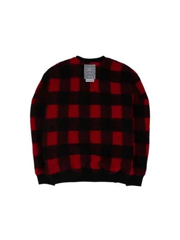 UniseCheck Mohair Wool Sweatshirt Red - PEOPLE OF THE WORLD - BALAAN 3