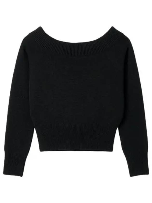 Off shoulder knit black - ALEXANDER MCQUEEN - BALAAN 1