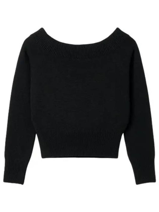 Off shoulder knit black - ALEXANDER MCQUEEN - BALAAN 1