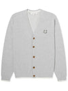 Bold Fox Head Cotton Cardigan Grey - MAISON KITSUNE - BALAAN 2