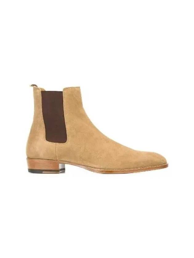 Suede Classic Wyatt Chelsea Boots Brown - SAINT LAURENT - BALAAN 3