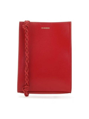 Tangle Smooth Leather Small Cross Bag Red - JIL SANDER - BALAAN 1