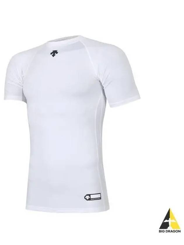 BASEBALL SN221ZCO42 Short Sleeve Crew Neck Undershirt White - DESCENTE - BALAAN 1