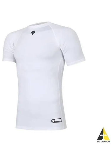 BASEBALL SN221ZCO42 Short Sleeve Crew Neck Undershirt White - DESCENTE - BALAAN 1