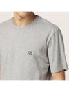 Mini Logo Printing Short Sleeve T-Shirt Grey - CP COMPANY - BALAAN 3