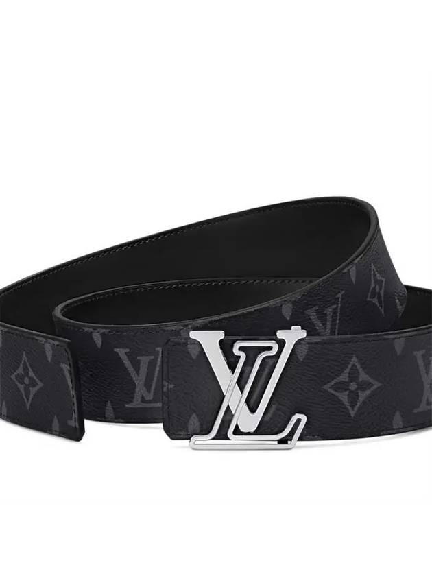 LV Line 40MM Reversible Monogram Eclipse Leather Belt Black - LOUIS VUITTON - BALAAN 2