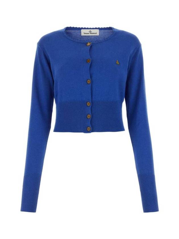 Bea Cropped Cardigan Blue - VIVIENNE WESTWOOD - BALAAN 1