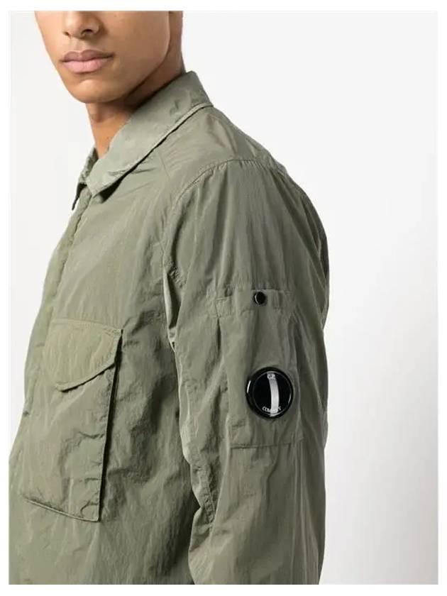 Men's Chrome R Over Shirt Zip Up Jacket Green - CP COMPANY - BALAAN 6