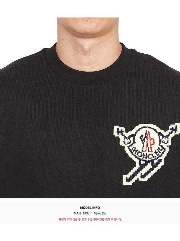 ski patch sweatshirt black - MONCLER - BALAAN 6