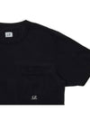 Small Logo Pocket Cotton Short Sleeve T-Shirt Black - CP COMPANY - BALAAN 5