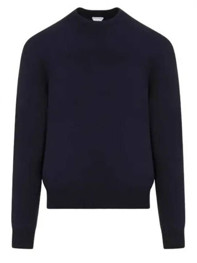 Crew Neck Cashmere Knit Top Navy - BOTTEGA VENETA - BALAAN 2