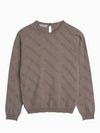 Allover Logo Pattern Knit Top Dark Beige - BALENCIAGA - BALAAN 2