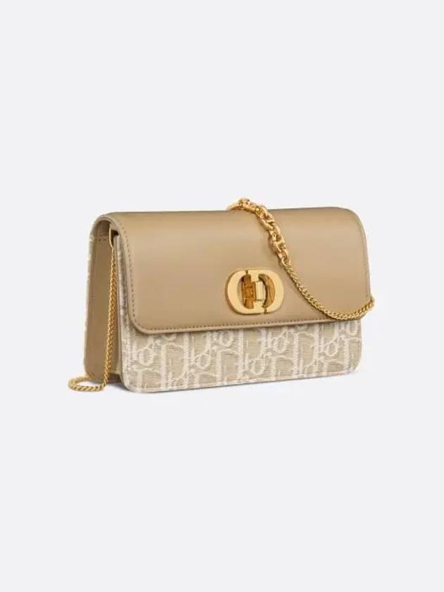 Miss Caro Chain Oblique Jacquard Pouch Bag Natural - DIOR - BALAAN 3