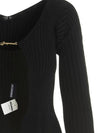 La Maille Pralu Longue Micro Charm Logo Cardigan Black - JACQUEMUS - BALAAN 5