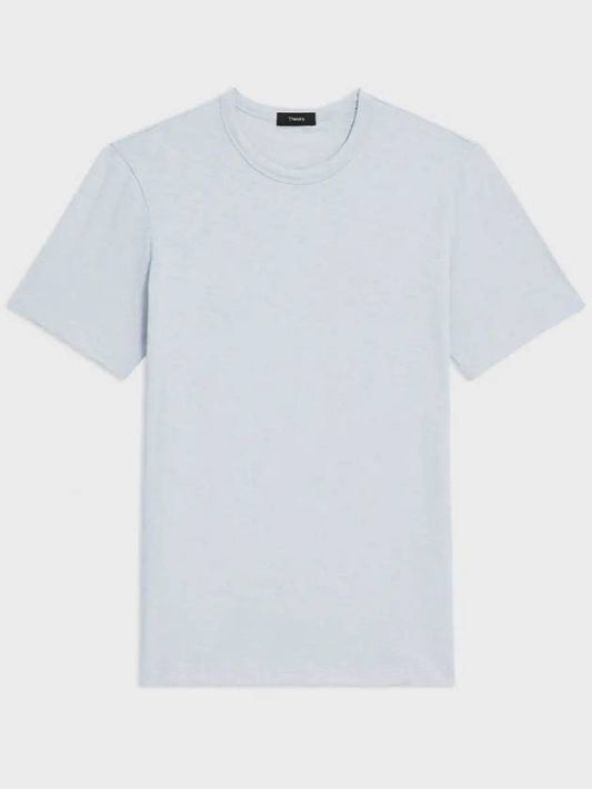 Men's Essential Cosmos Short Sleeve T-Shirt Light Blue - THEORY - BALAAN 2