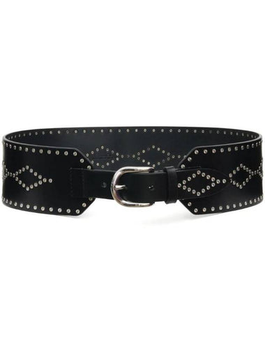 Lucy studded leather belt black - ISABEL MARANT - BALAAN 1